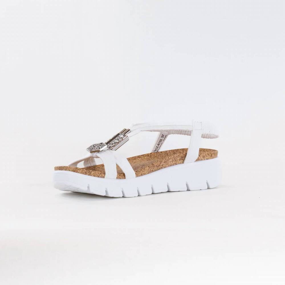 NEW ALEGRIA women's roz sandals in true white